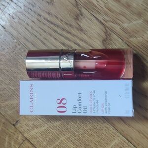Clarins Lip Comfort Oil in Strawberry 08